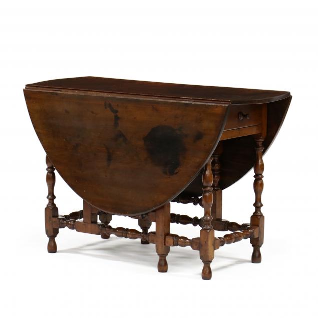 antique-american-william-and-mary-dropleaf-dining-table