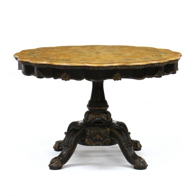 habersham-continental-style-paint-decorated-center-table