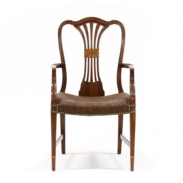 hepplewhite-style-inlaid-mahogany-armchair