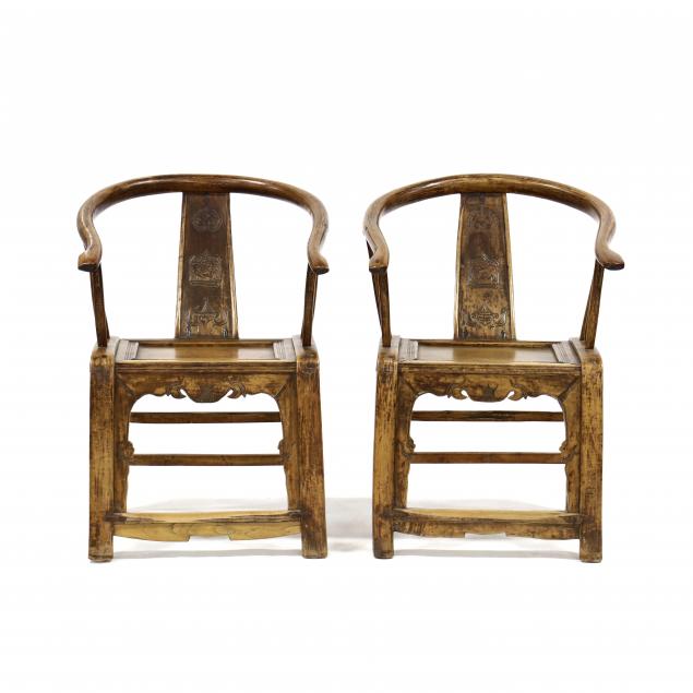 pair-of-chinese-carved-hardwood-horseshoe-armchairs