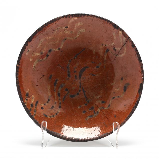 antique-american-slip-decorated-plate