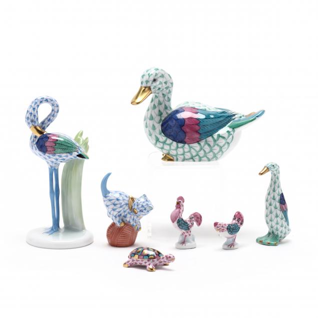 seven-herend-porcelain-animals