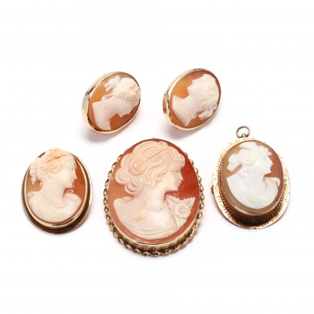 collection-of-14kt-gold-and-carved-shell-cameos