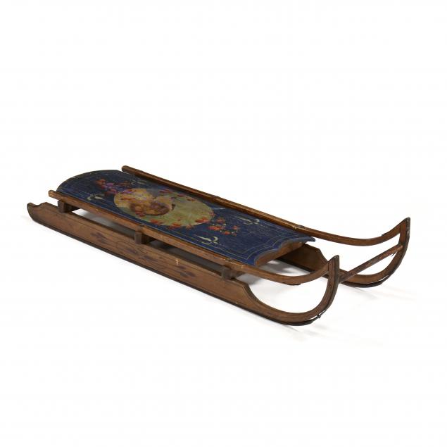 victorian-painted-child-s-sled