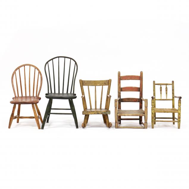 five-antique-child-s-chairs