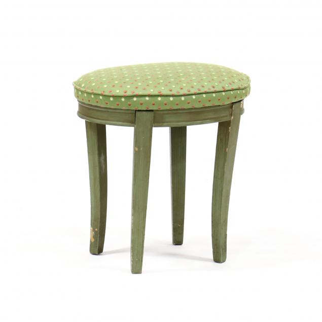 vintage-painted-and-upholstered-stool