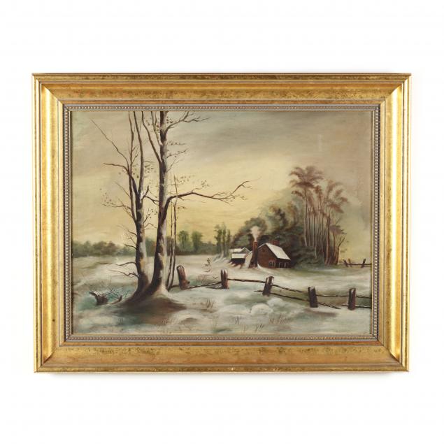 american-school-20th-century-winter-landscape-with-cottage