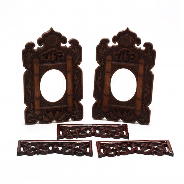five-chinese-carved-decorative-wooden-frames