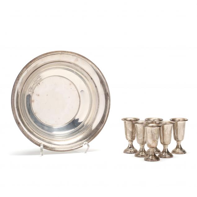sterling-silver-bowl-and-set-of-cordials