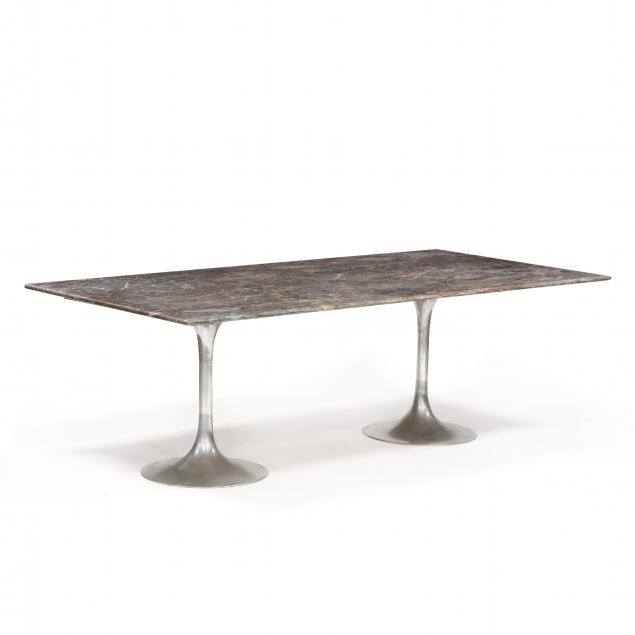 saarinen-style-double-pedestal-marble-top-table