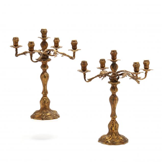 pair-of-rococo-style-gilt-silverplate-candelabra