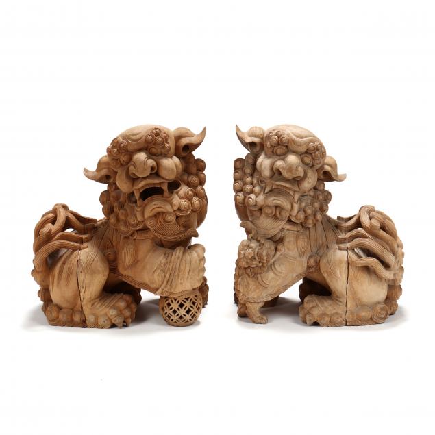 a-pair-of-japanese-carved-wooden-i-komainu-i-guardian-dogs