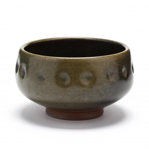 nc-pottery-ben-owen-master-potter-frogskin-thumbprint-bowl