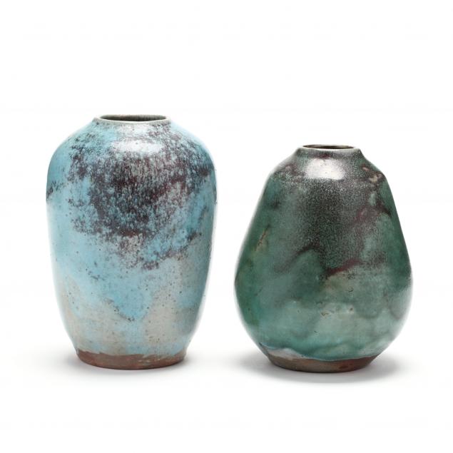 nc-pottery-jugtown-ben-owen-master-potter-two-vases