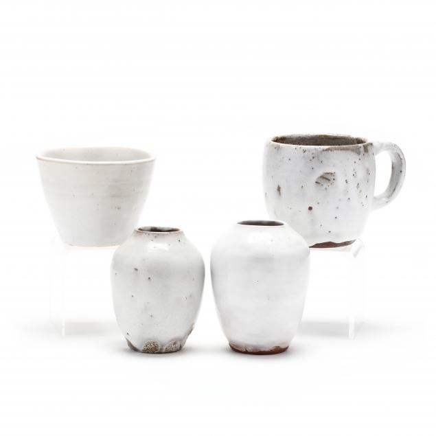 nc-pottery-jugtown-and-ben-owen-iii-four-pieces-of-chinese-white-pottery