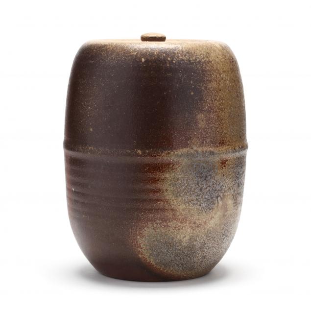 nc-pottery-david-stuempfle-lidded-barrel-jar
