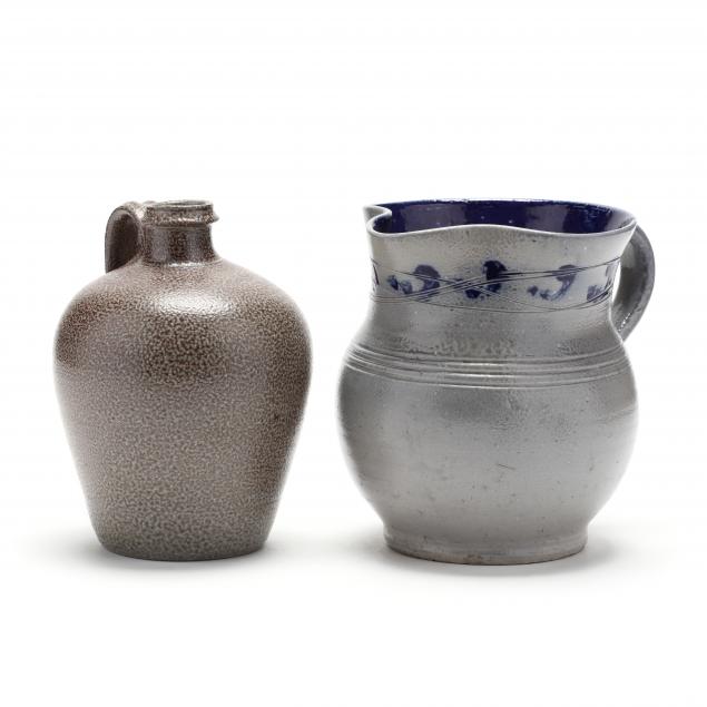 nc-pottery-two-pieces-of-jugtown-salt-glazed-pottery