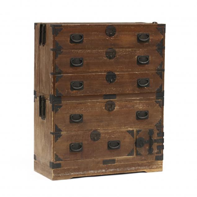 japanese-two-part-tansu-chest-on-stand