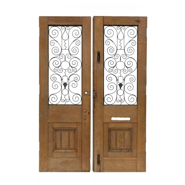 pair-of-french-oak-iron-doors