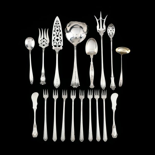 a-collection-of-sterling-silver-flatware