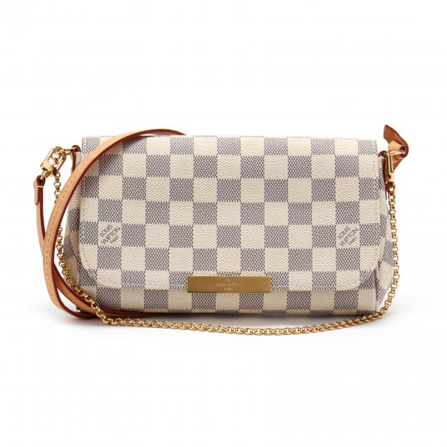 LOUIS VUITTON Favorite PM Damier Azur Crossbody Bag White