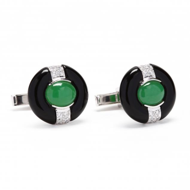 18kt-white-gold-jadeite-onyx-and-diamond-cufflinks-ise