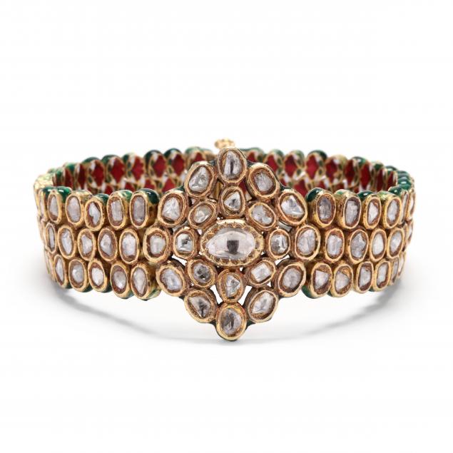 gold-diamond-and-polychrome-enameled-bracelet
