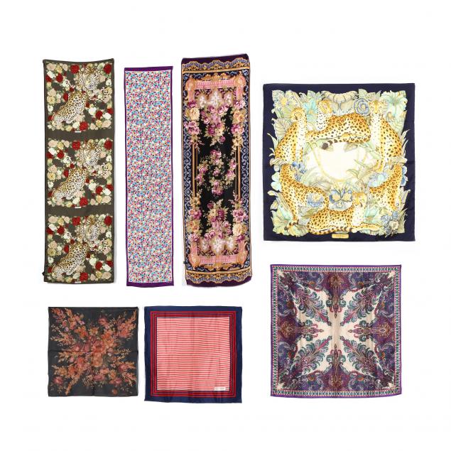a-selection-of-seven-designer-scarves