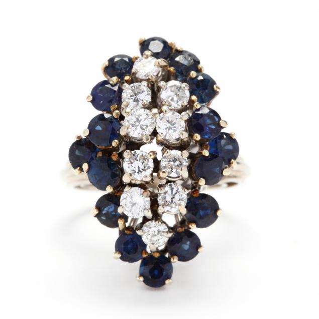 white-gold-diamond-and-sapphire-dinner-ring