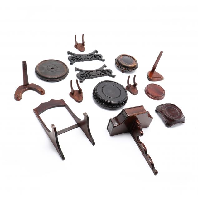 a-group-of-chinese-wooden-stands-and-holders