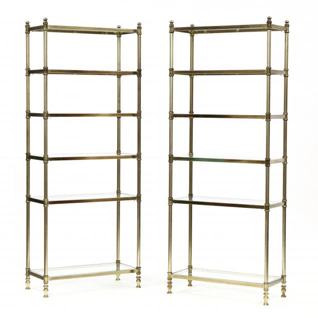 pair-of-vintage-brass-and-glass-bookshelves