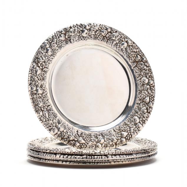 five-sterling-silver-bread-plates