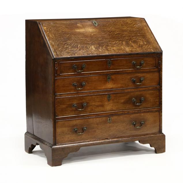 antique-english-chippendale-oak-slant-front-desk