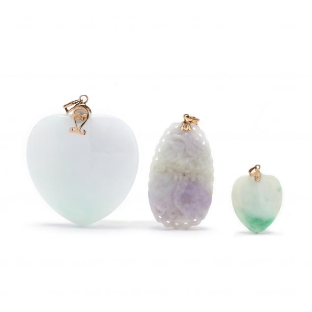 three-14kt-gold-and-jadeite-pendants