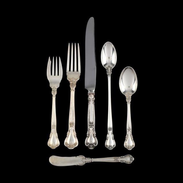 gorham-chantilly-sterling-silver-flatware-service