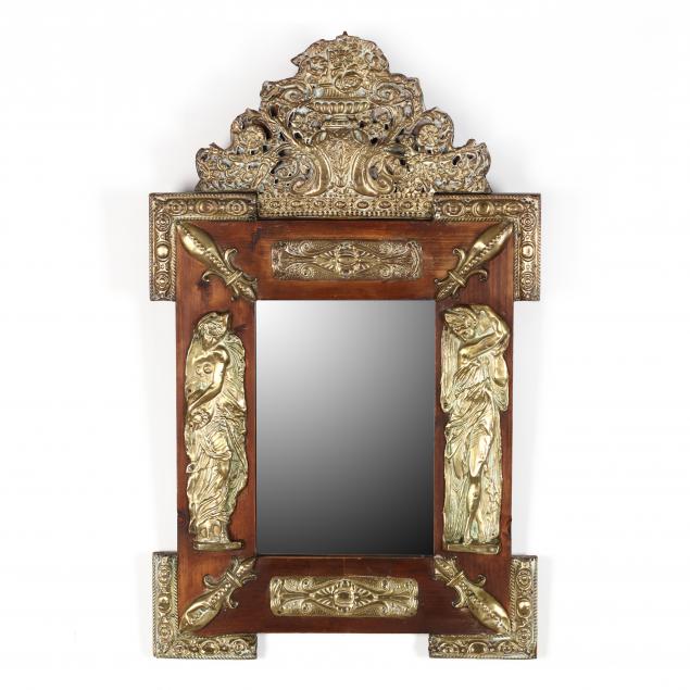 diminutive-antique-continental-repousse-mirror