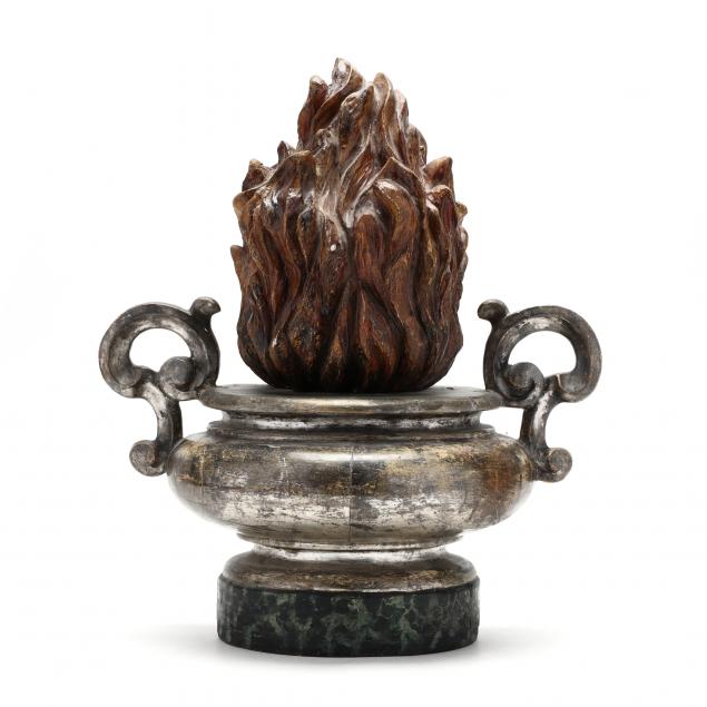carved-and-painted-architectural-flame-finial