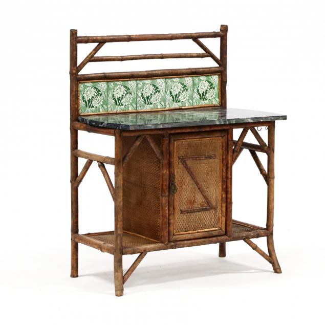 antique-english-burnt-bamboo-and-marble-wash-stand