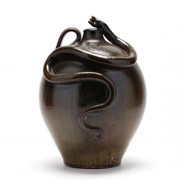 nc-folk-pottery-fred-johnston-snake-jug