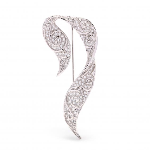 18kt-white-gold-and-diamond-ribbon-brooch