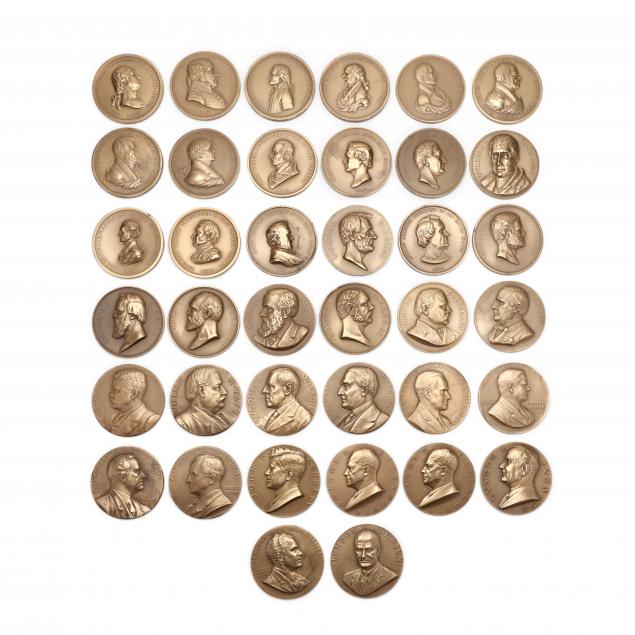 51-large-u-s-mint-bronze-medals-honoring-the-presidents