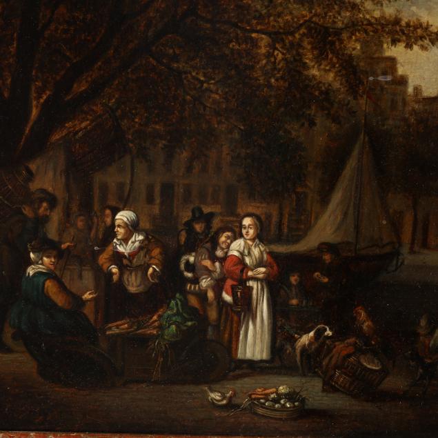 after Gabriel Metsu (Dutch, 1629-1667), The Vegetable Market in ...