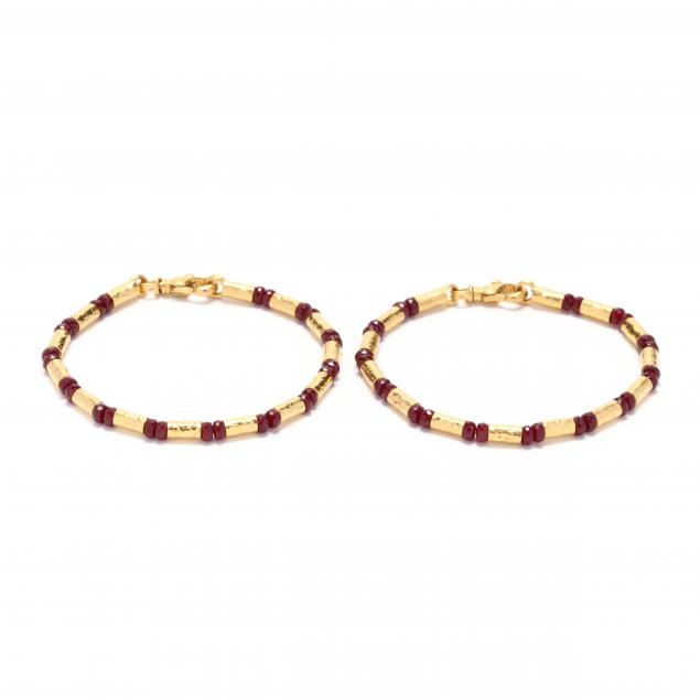 pair-of-high-karat-gold-and-gemstone-bracelets-gurhan