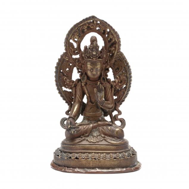 a-tibetan-gilt-bronze-sculpture-of-manjushri