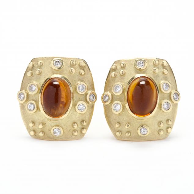 18kt-gold-citrine-and-diamond-earrings