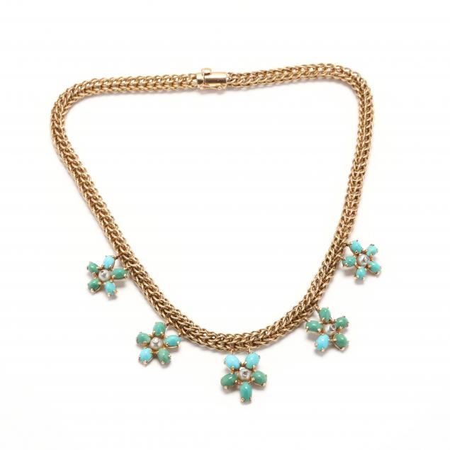 gold-turquoise-pearl-and-diamond-necklace