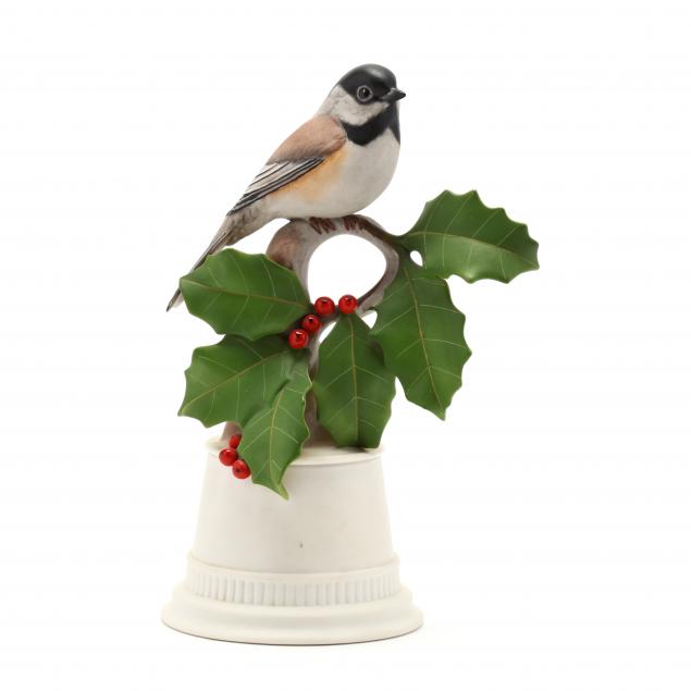 boehm-black-capped-chickadee-porcelain-figure