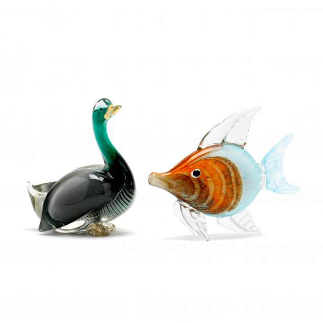 murano-glass-duck-and-fish