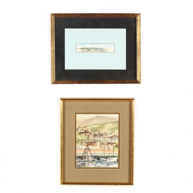 two-mid-century-artist-signed-maritime-watercolors