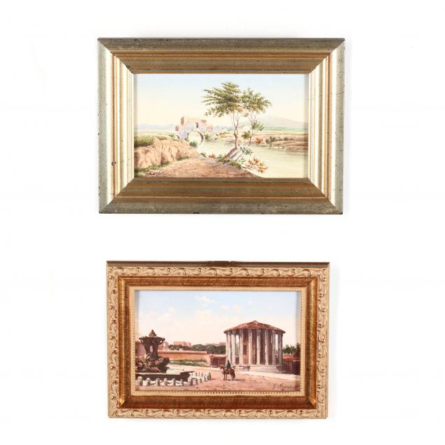 two-miniature-paintings-of-italian-scenes